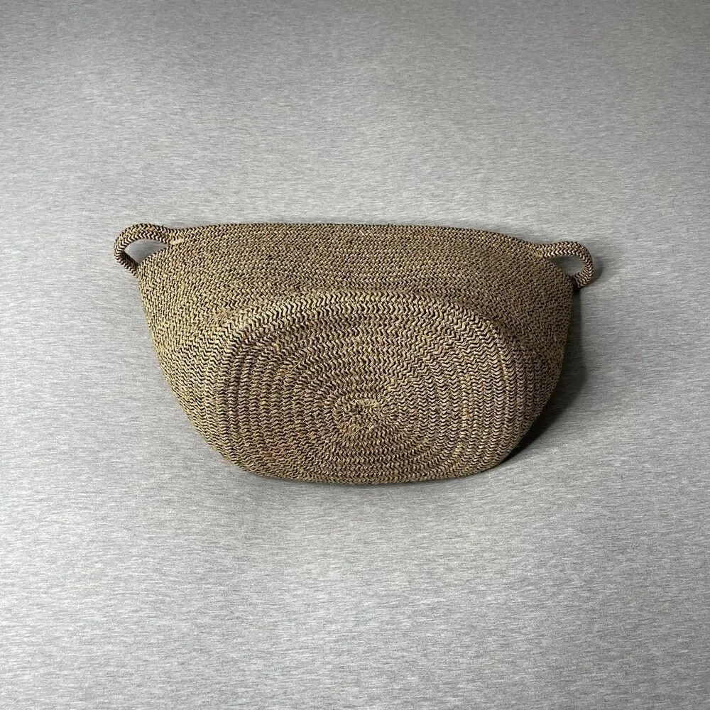Target Cotton Rope 15” Round Storage Handles Basket